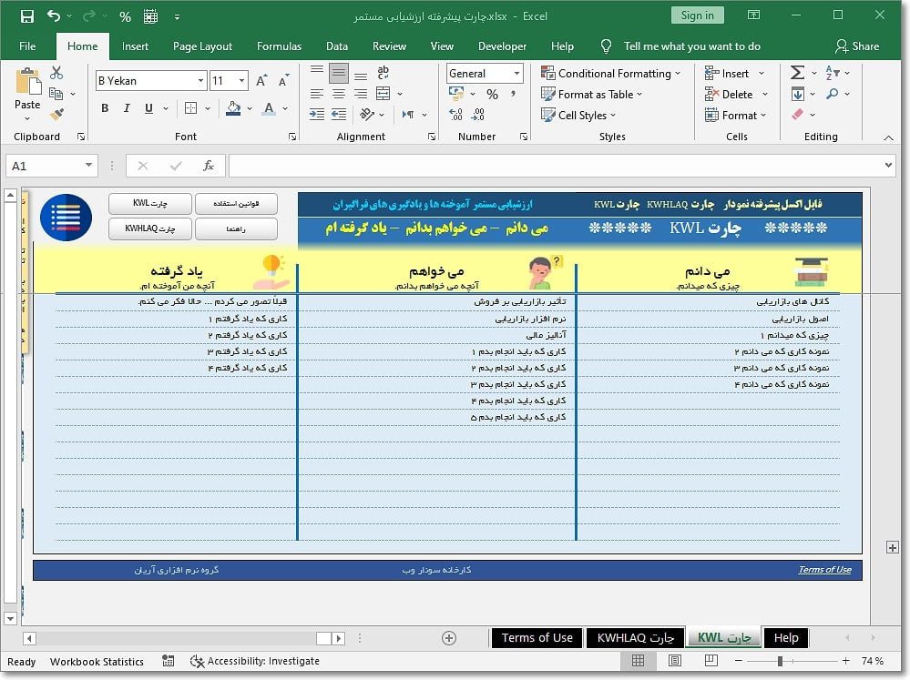 برنامه پرورش، کمک به یادگیری، مهارت - بدون محدودیت تحصیلی پرورش ذهن - تقویت ذهن - KWL و KWHLAQ - یادگیری، مهارت - بدون محدودیت تحصیلی