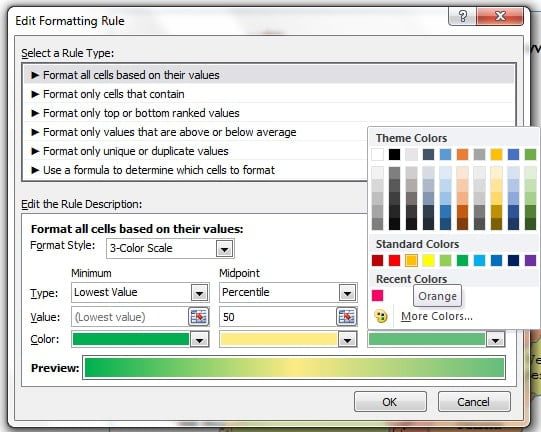 آموزش تغییر گرادیان رنگ در نقشه حرارتی (heat map) اکسل آموزش تغییر گرادیان رنگ در نقشه حرارتی (heat map) اکسل
