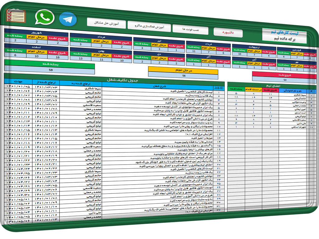 برنامه مدیریت تیم و پروژه - نرم افزار مدیریت تیم - تقویم برنامه وظایف تیم در پروژه برنامه مدیریت تیم و پروژه نرم افزار مدیریت تیم تقویم برنامه وظایف تیم در پروژه 1