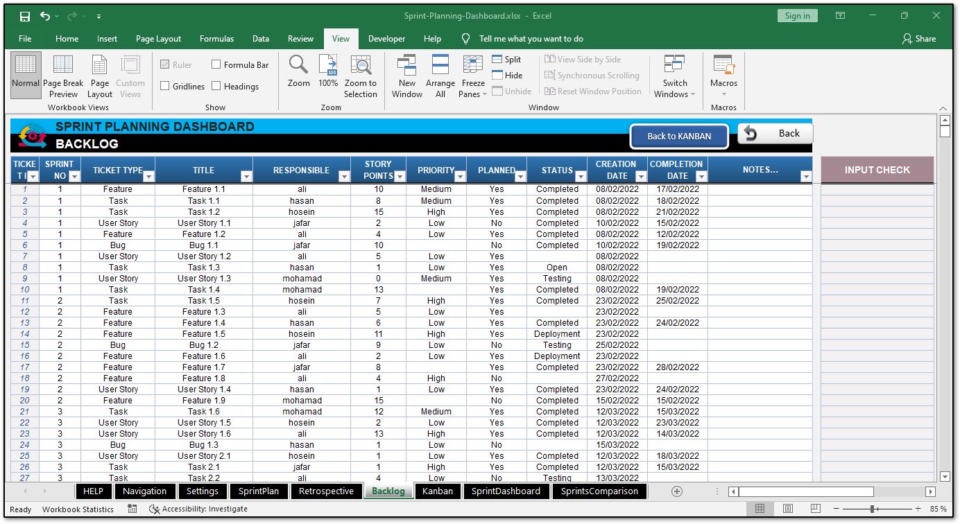 نرم افزار مدیریت پروژه چابک - Sprint Planning Dashboard - داشبورد برنامه ریزی اسپرینت نرم افزار مدیریت پروژه چابک Sprint Planning Dashboard داشبورد برنامه ریزی اسپرینت 3