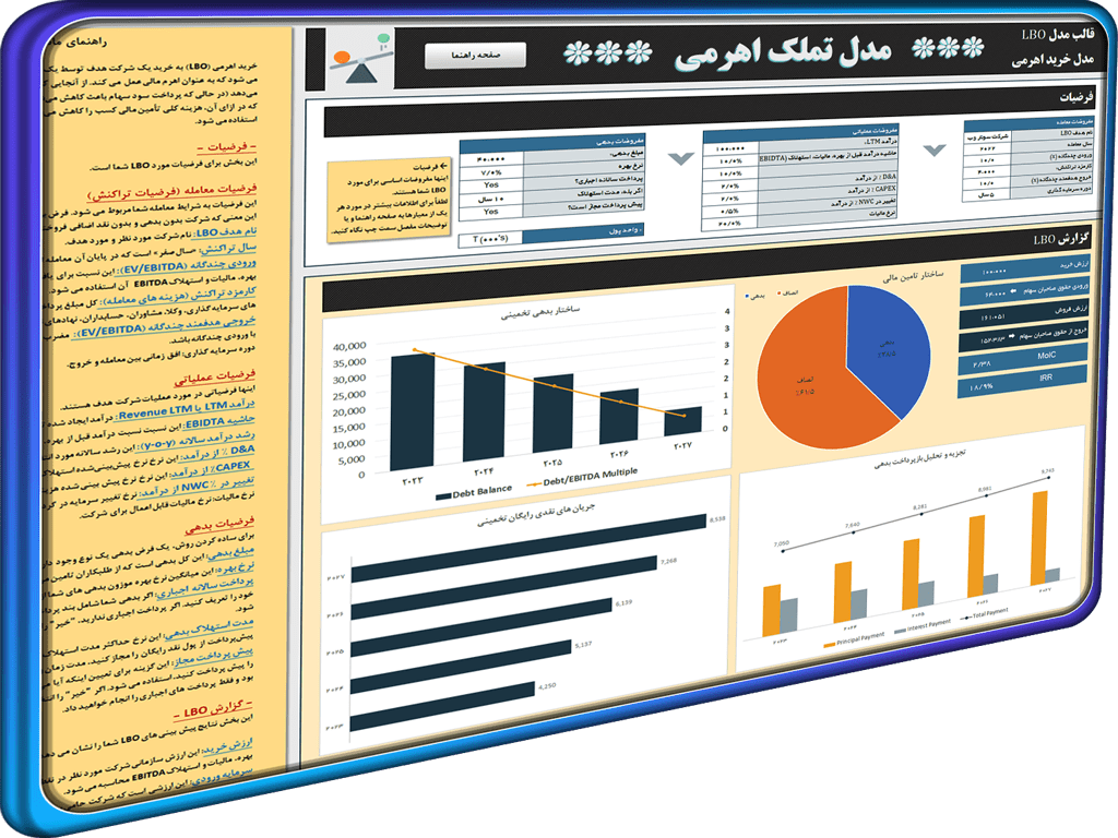 فایل اکسل مدل مالی LBO تملک اهرمی - ارزیابی سرمایه گذاری - خرید و تملک سهام فایل اکسل مدل مالی LBO تملک اهرمی - ارزیابی سرمایه گذاری - خرید و تملک سهام