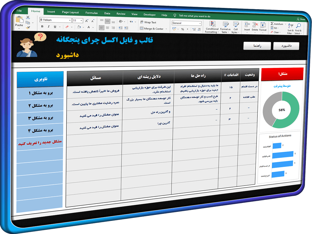فایل اکسل تکنیک 5 چرا و یافتن علت ریشه ای مشکل - یافتن دلیل و ریشه مشکل فایل اکسل تکنیک 5 چرا و یافتن علت ریشه ای مشکل - یافتن دلیل و ریشه مشکل