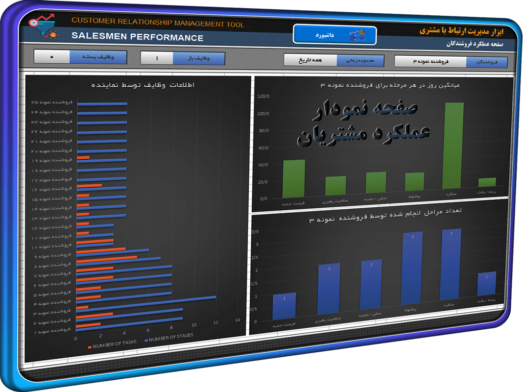 فایل اکسل مدیریت ارتباط با مشتری CRM اکسل مدیریت ارتباط با مشتری CRM