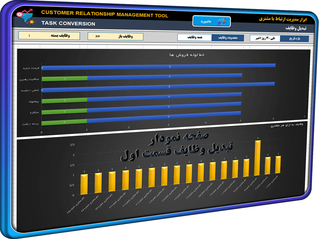 فایل اکسل مدیریت ارتباط با مشتری CRM اکسل مدیریت ارتباط با مشتری CRM