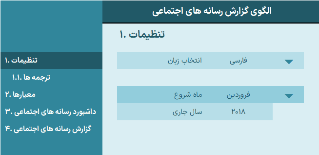 فایل اکسل تحلیل عملکرد شبکه های اجتماعی - رصد و گزارش عملکرد شبکه اجتماعی تحلیل عملکرد شبکه های اجتماعی-تنظیمات