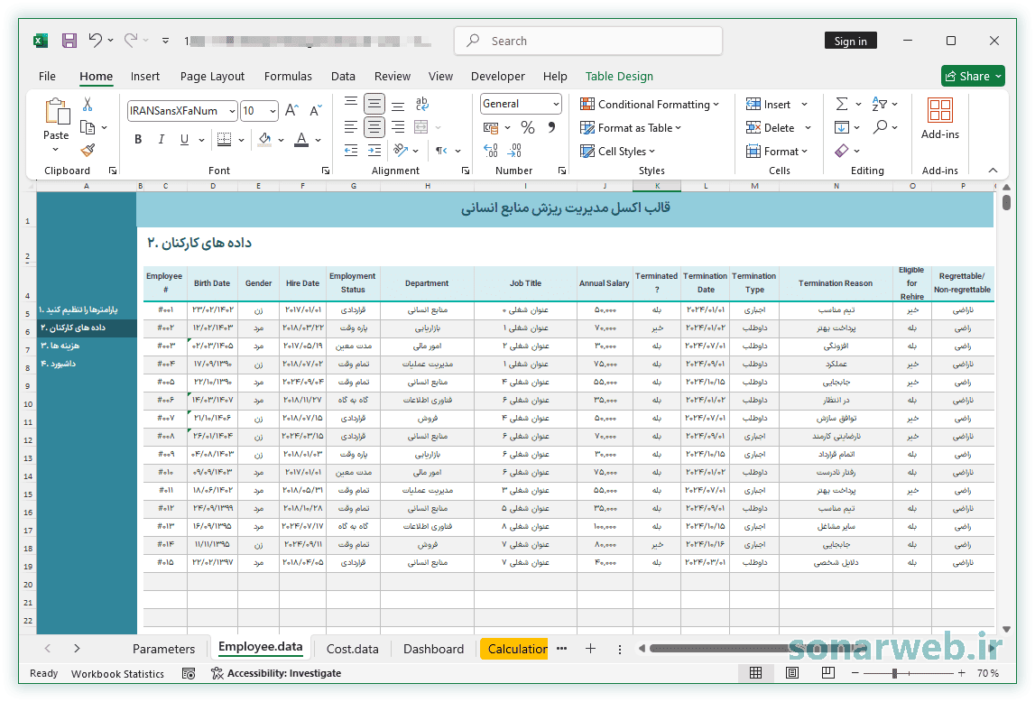 فایل اکسل مدیریت ریزش منابع انسانی - ریزش کارکنان - حفظ منابع انسانی مدیریت ریزش منابع انسانی ریزش کارکنان حفظ منابع انسانی (داده)
