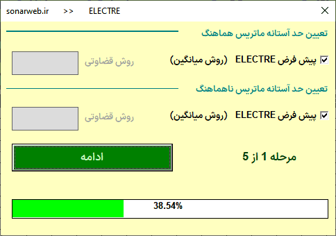 electre روش الکتره - دانلود برنامه اکسل روش تصمیم گیری چندمعیاره electre electre روش الکتره-فرم